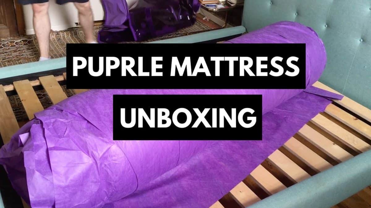 unboxing new purple mattress 2