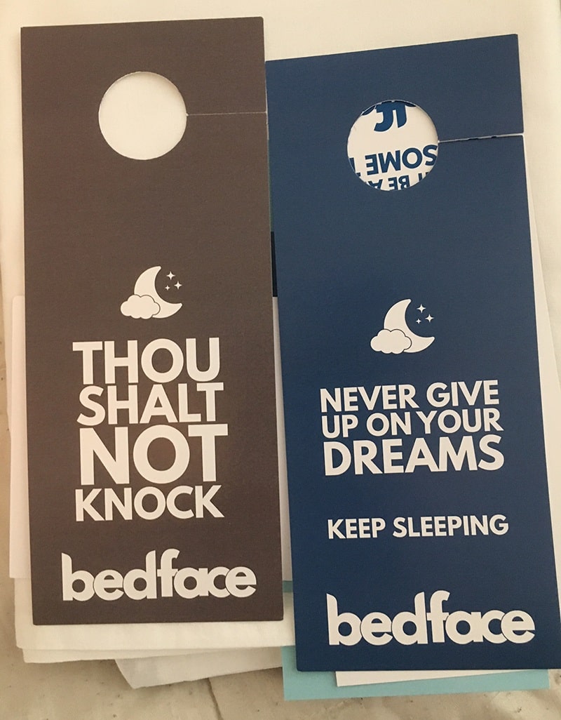 Bedface Sheets Door Hangs
