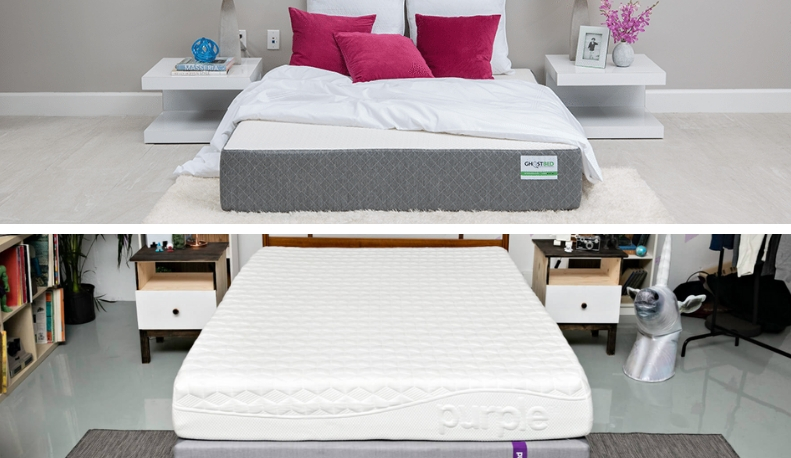 ghost mattress vs purple mattress