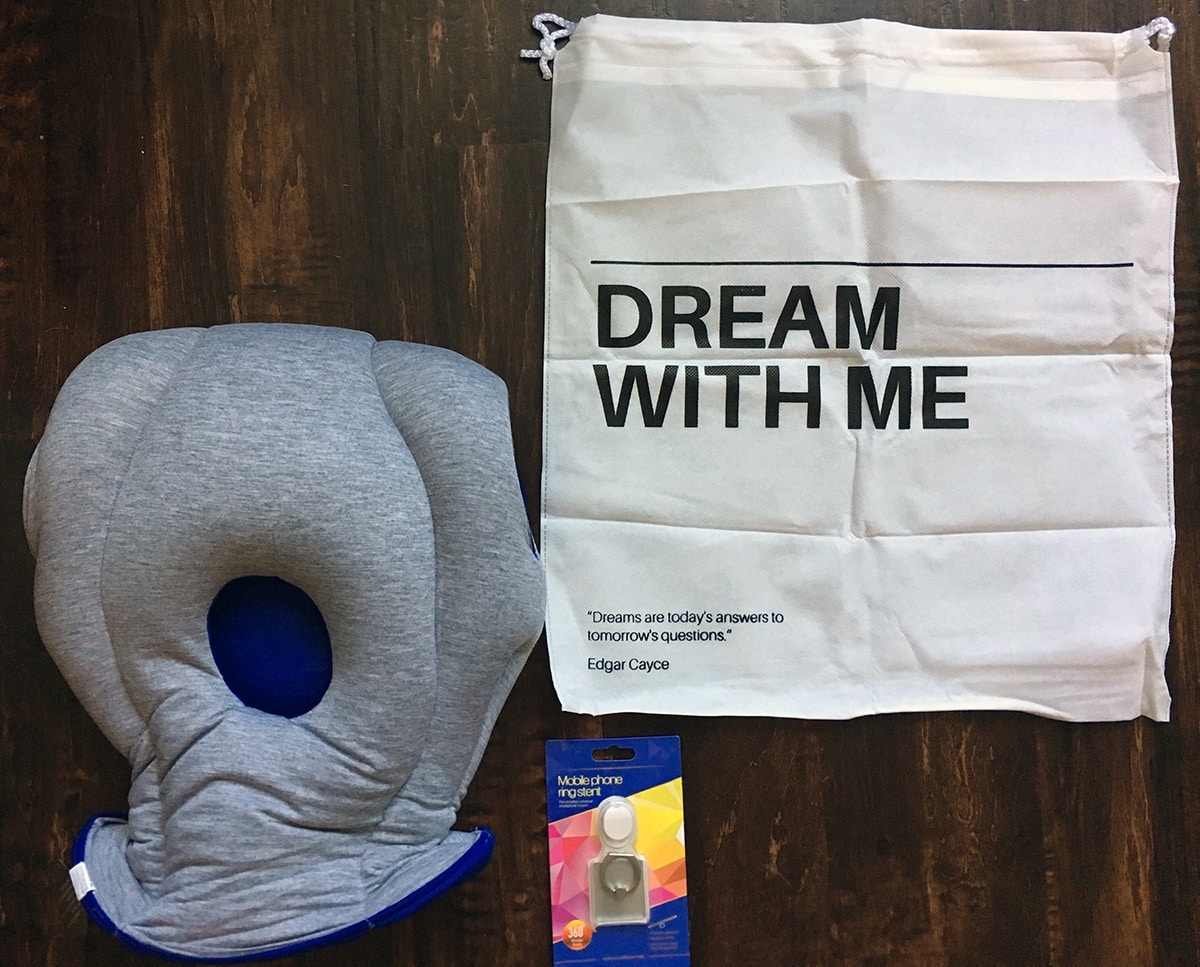 Ostrichpillow Travel Pillow and packaging