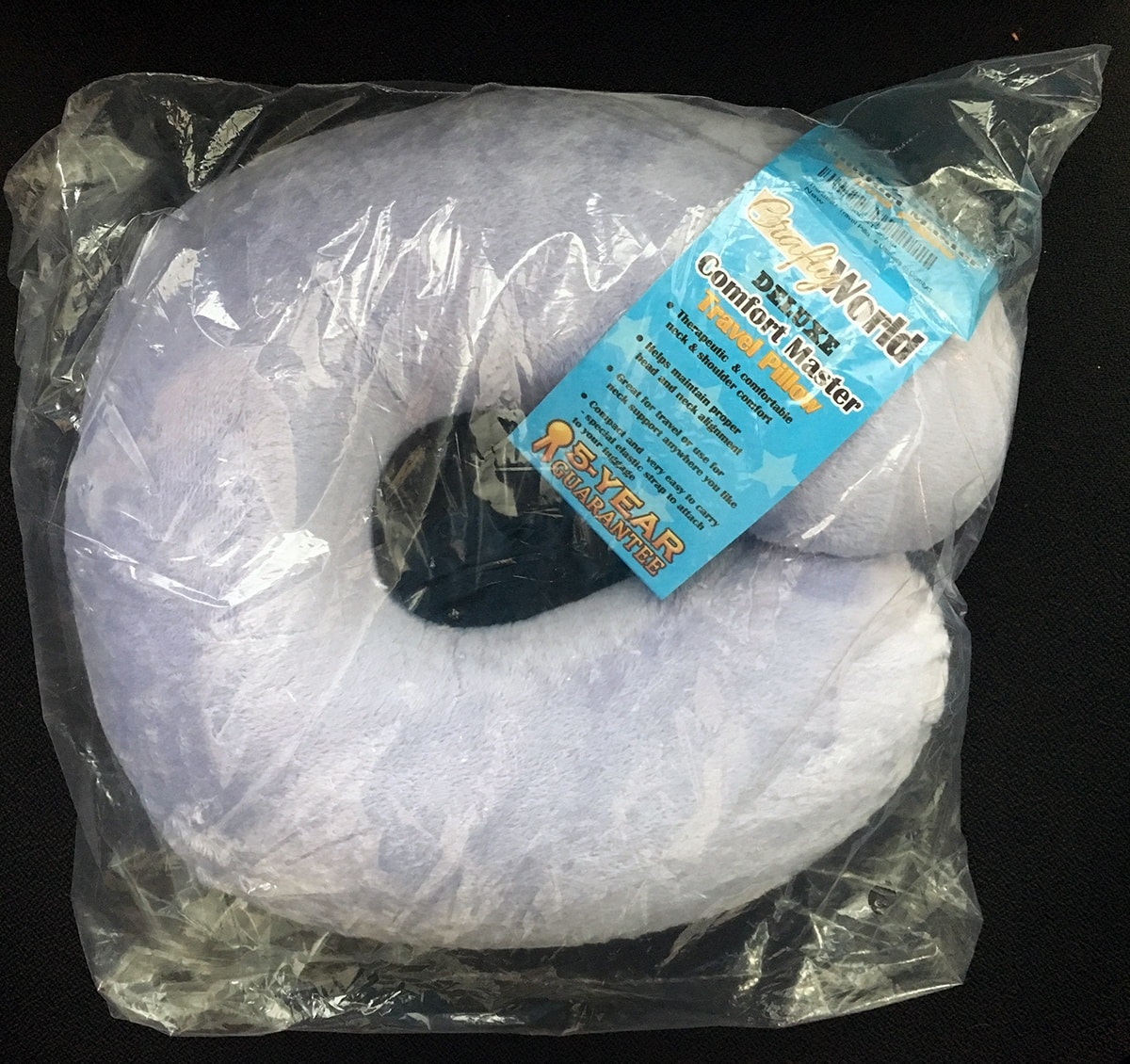 Crafty World Travel Neck Pillow Memory Foam Airplane Travel