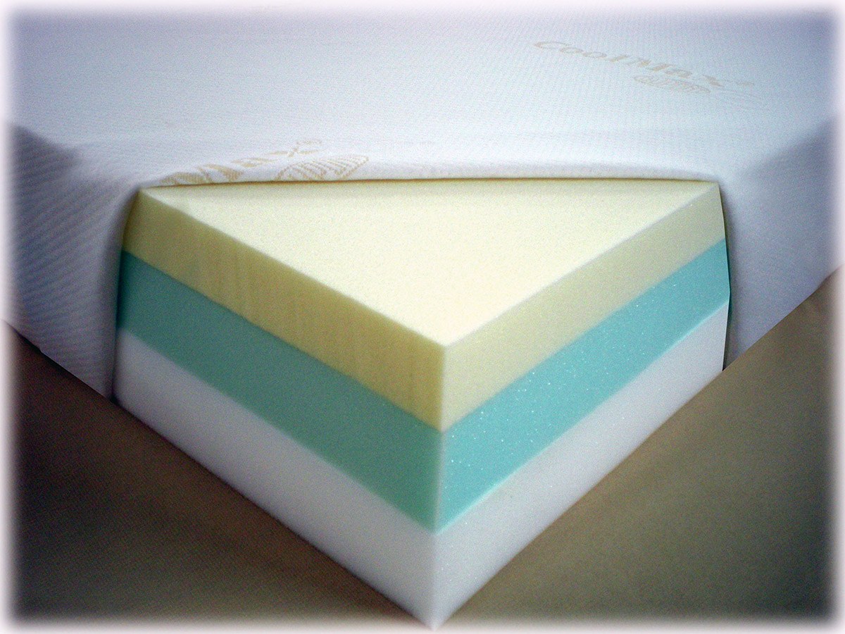 memory foam mattress layers are glued together