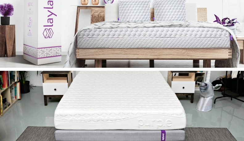 purple mattress vs layla mattress