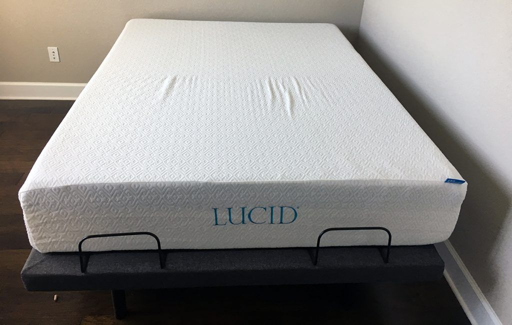 lucid gel memory foam mattress queen