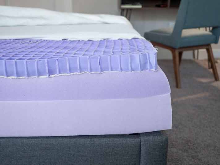 On online mattresses is opened to show its construction.