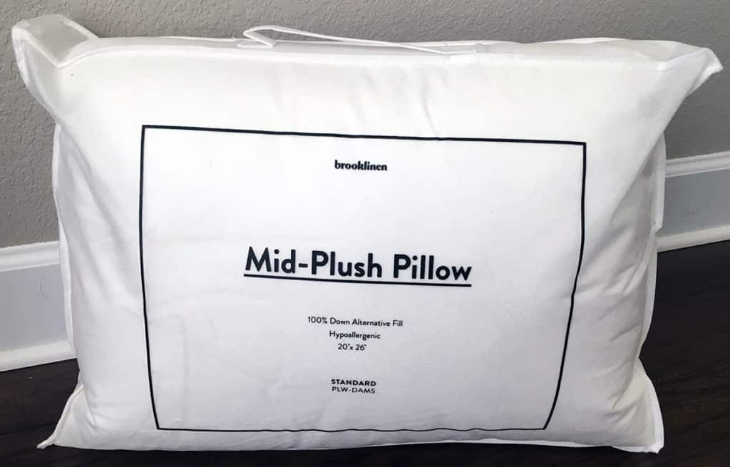 brooklinen mid plush pillow