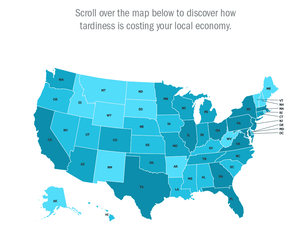 How Much is Tardiness Costing the American Economy? (2024) - Mattress ...