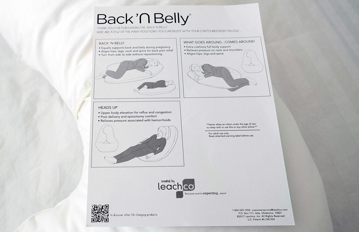 Leachco Back 'n Belly on My Own Support Pillow - Peaceful Gray