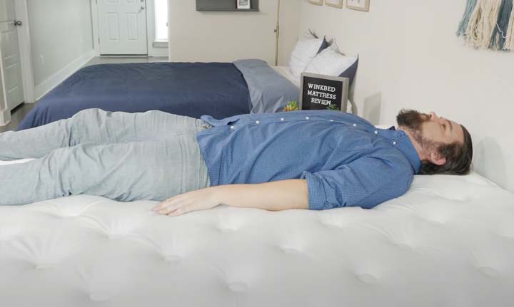 WinkBed Mattress - Back Sleeping