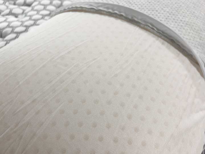 A close up image of the Bear Talalay Latex pillow's latex core.